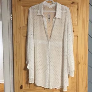 White Pokadot Blouse